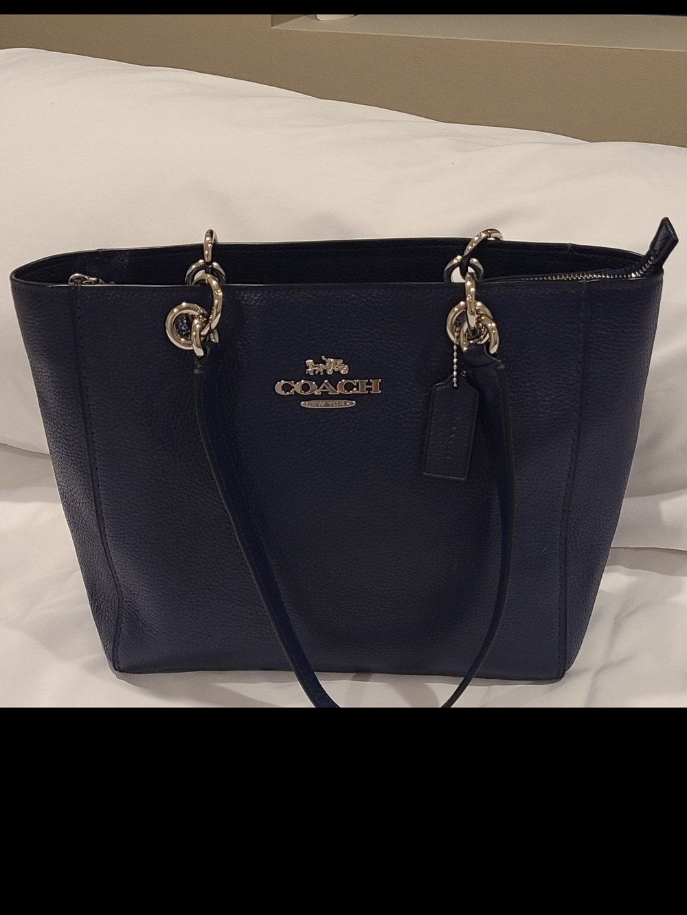 LIKE NEW Coach Jes Pebbled Leather Tote 76701 Cadet Blue